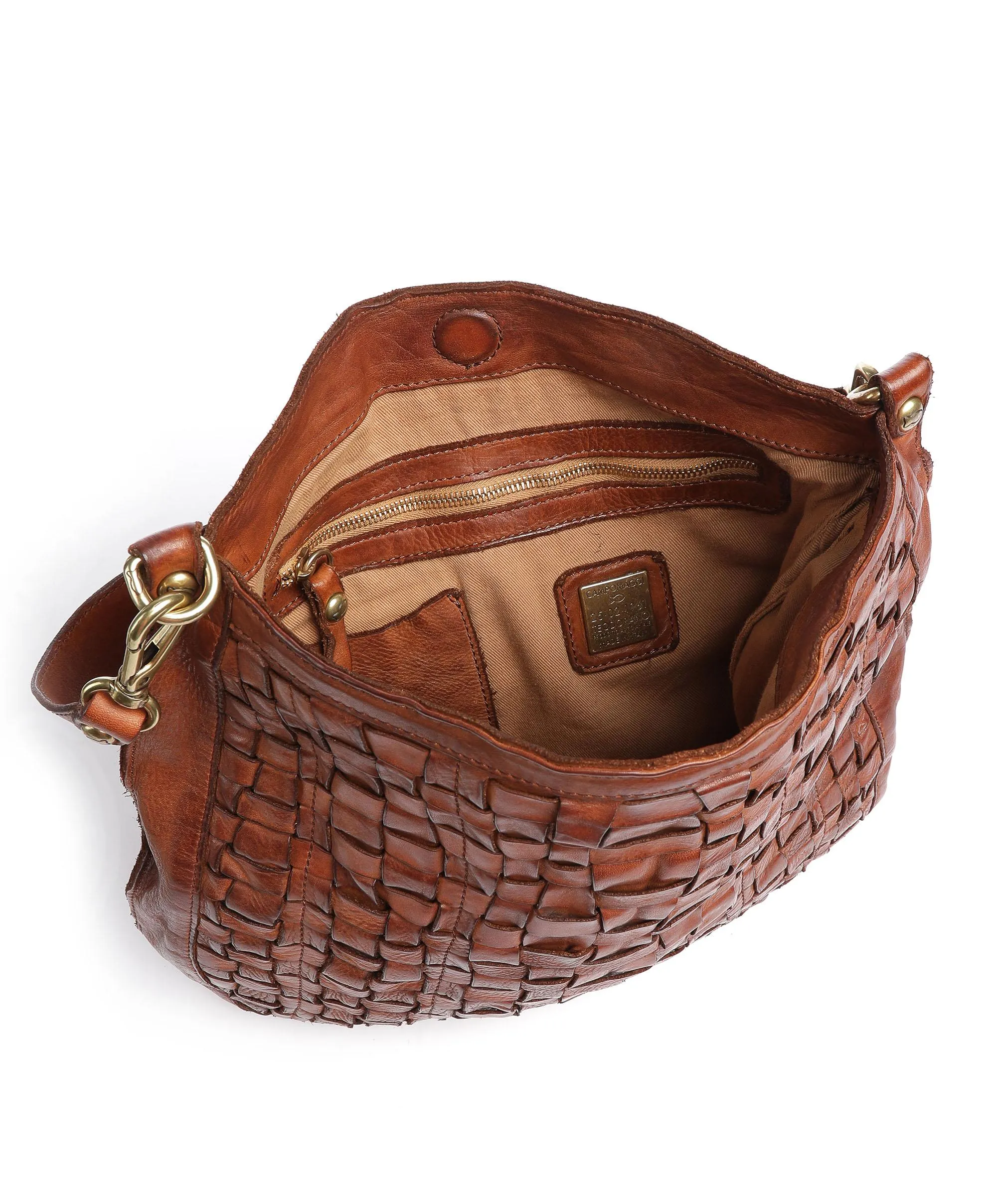  Campomaggi Prestige Borsa hobo pelle di vacchetta finemente grana cognac  