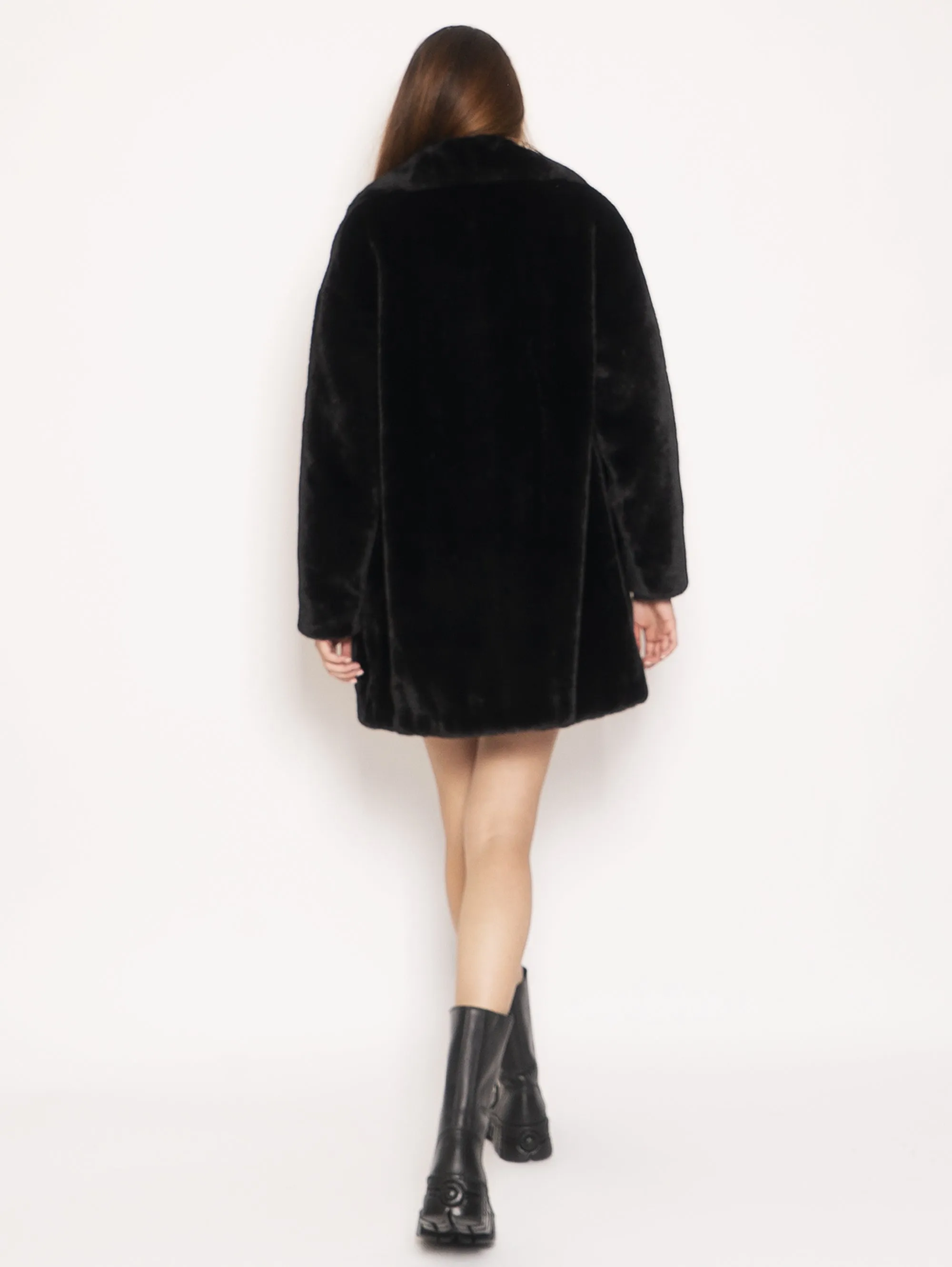 Cappotto in Ecofur - Nero