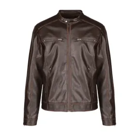 Censured Brim faux leather jacket JMBRIMTPUN4 14 brown