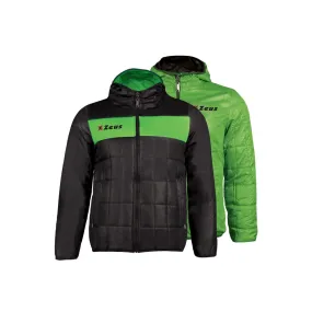 GIUBBOTTO APOLLO REVERSIBLE NERO VERDE FLUO ZEUS SPORT