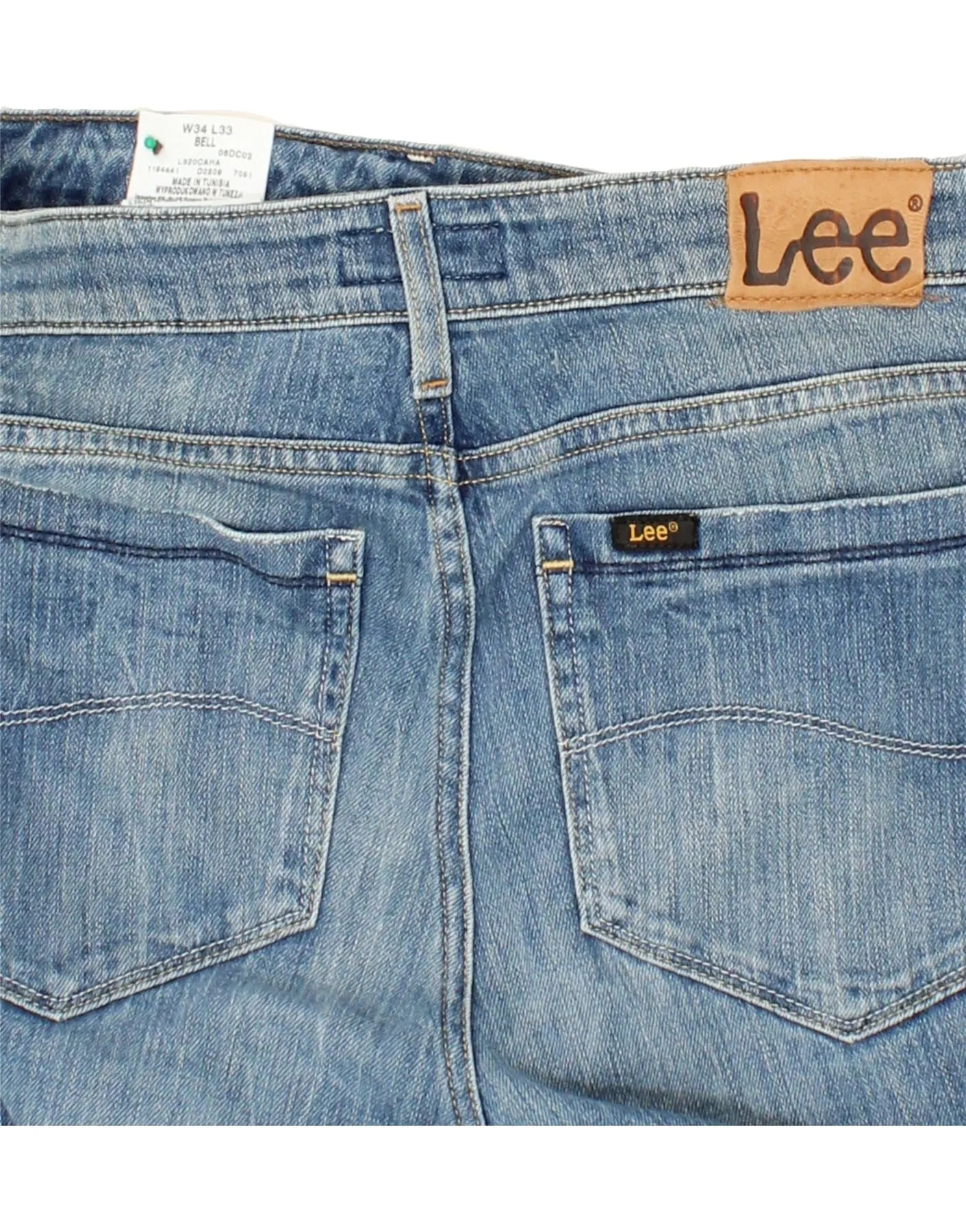 LEE Womens Bell Flared Jeans W34 L33 Blue