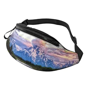 Paesaggio parco nazionale Fanny Pack per Uomo Donna Marsupio Cintura Regolabile Casual Petto Bag Marsupio Per Viaggi Sport Corsa