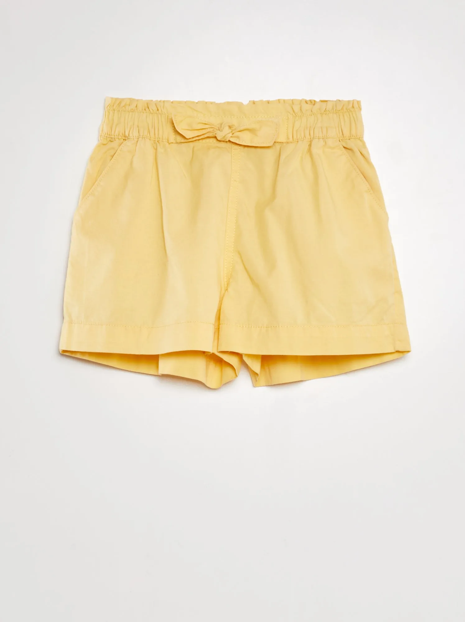 Shorts paperbag con cintura - GIALLO