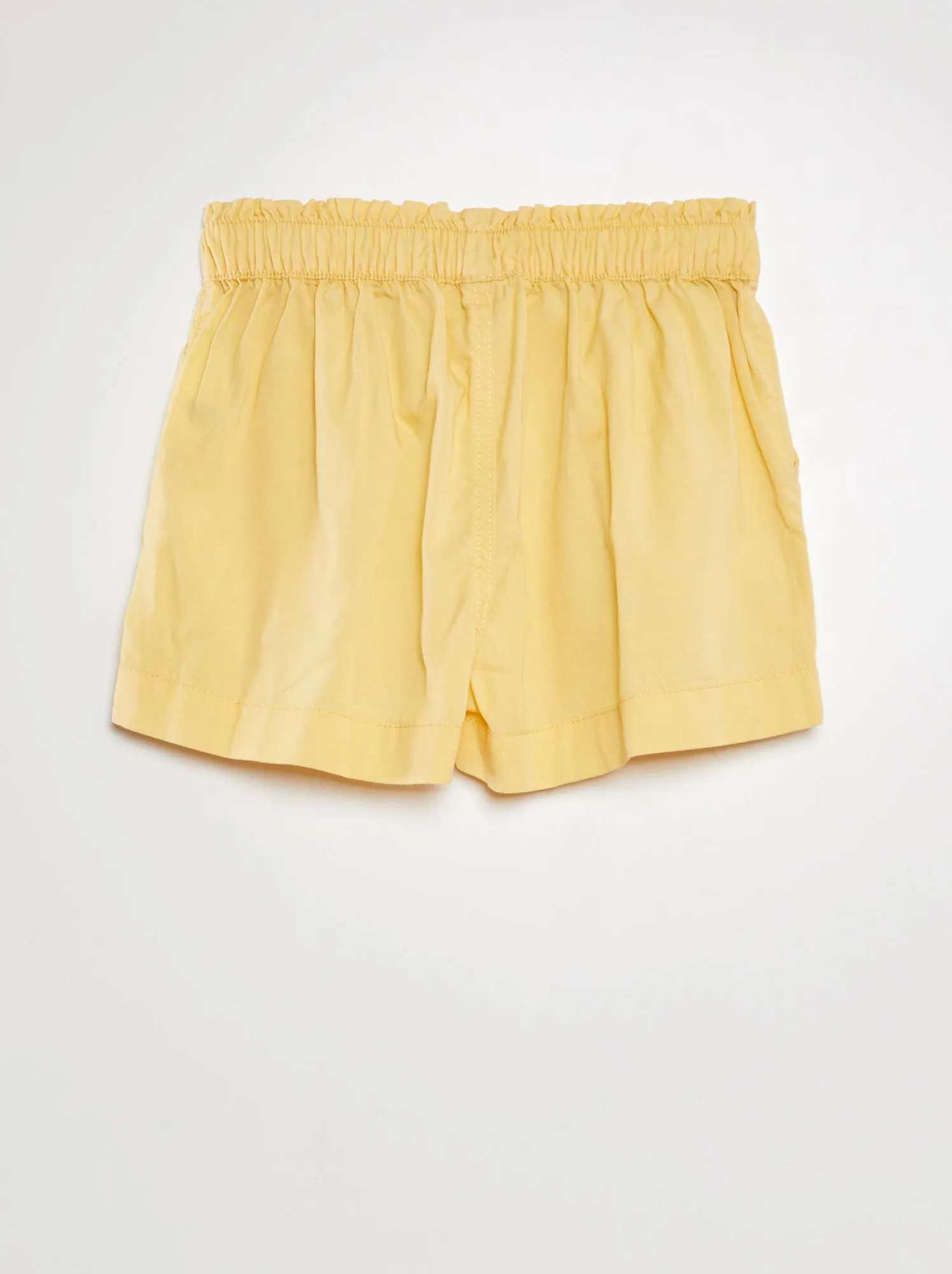 Shorts paperbag con cintura - GIALLO