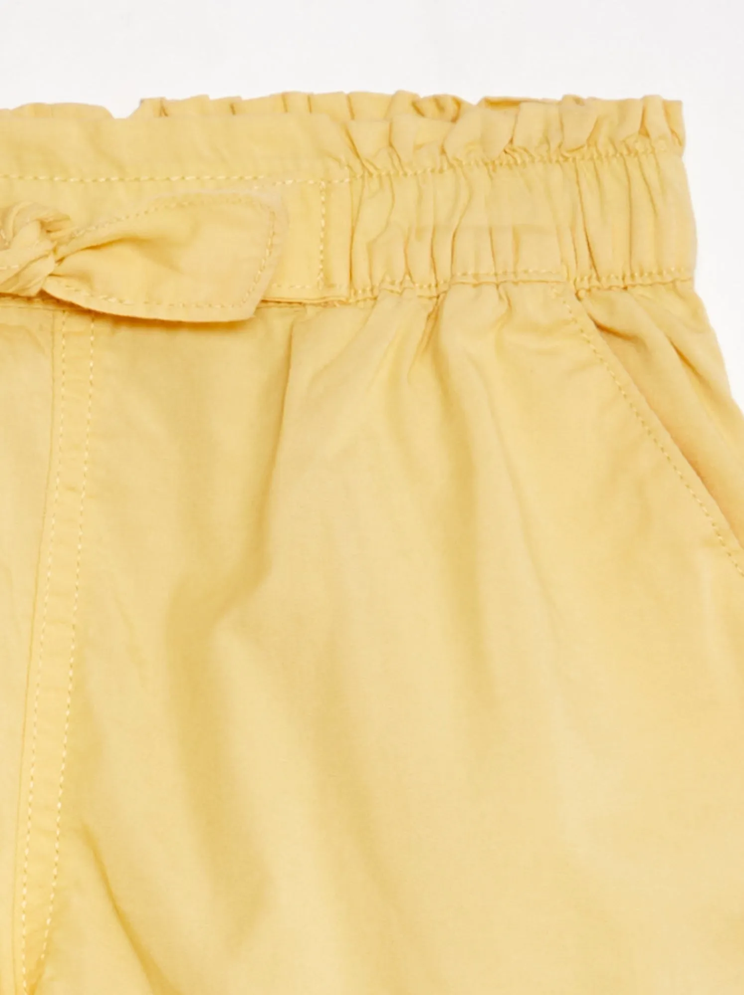 Shorts paperbag con cintura - GIALLO