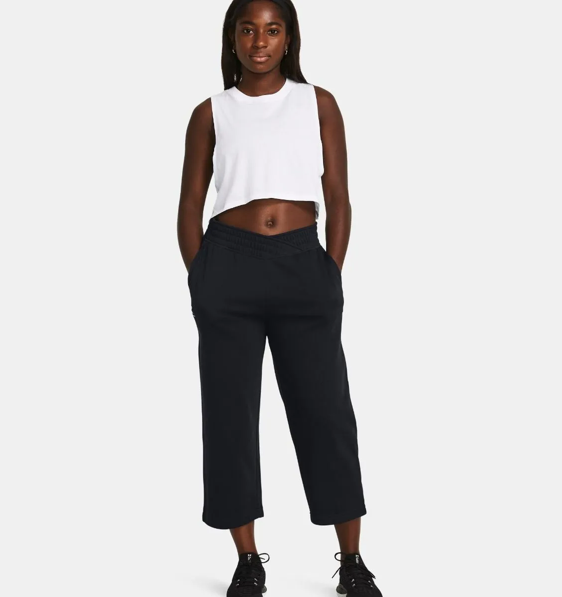 Under Armour Pantalone rival terry crop wide w