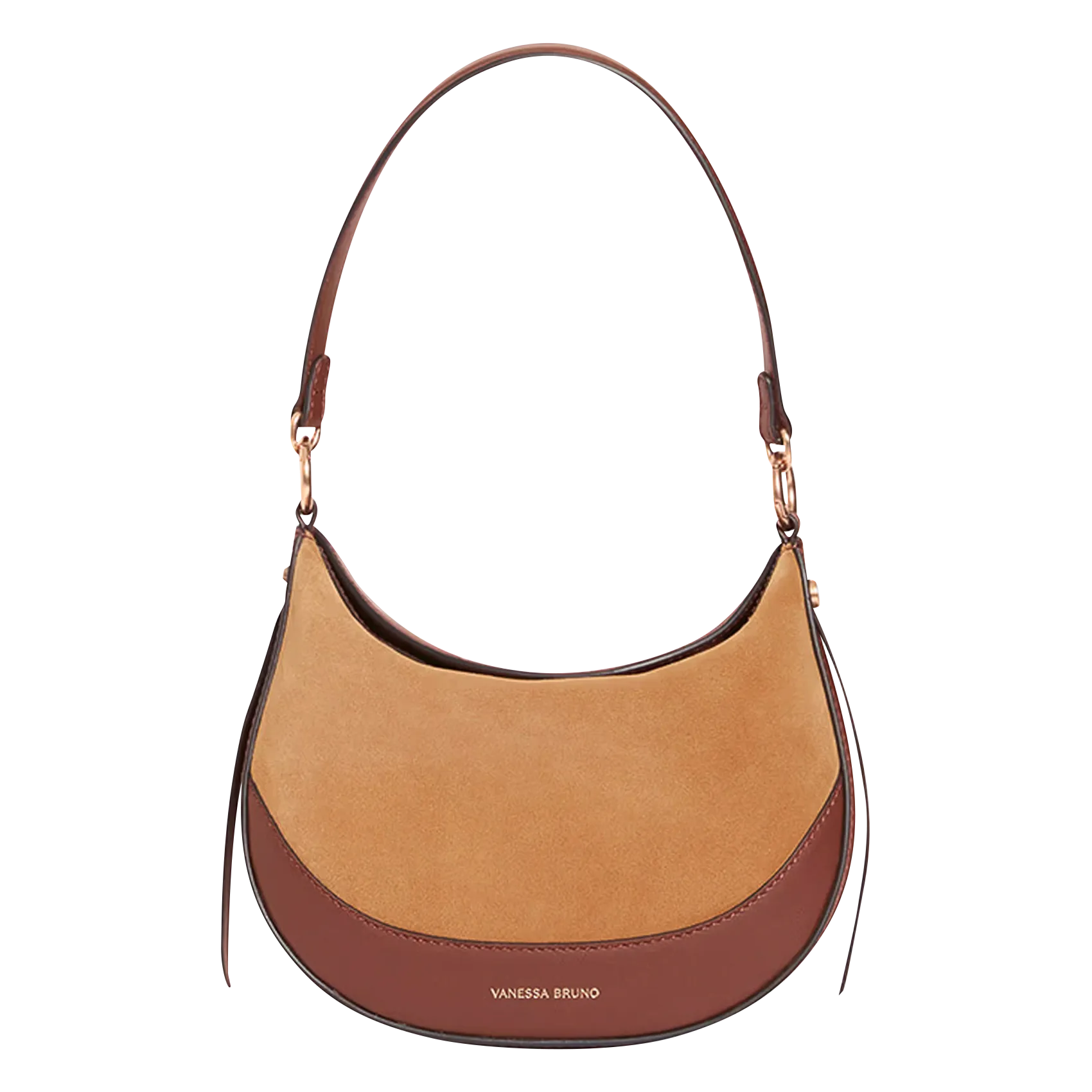  VANESSA BRUNO   MINI DAILY BAG - Borsa a bandoliera in pelle | Marrone