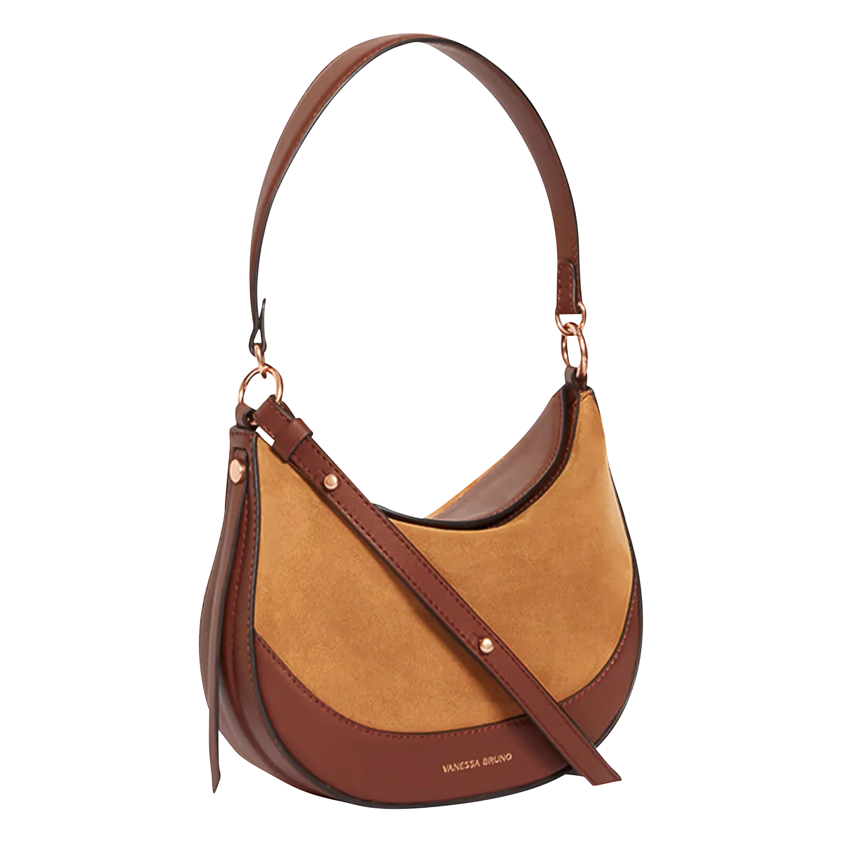  VANESSA BRUNO   MINI DAILY BAG - Borsa a bandoliera in pelle | Marrone