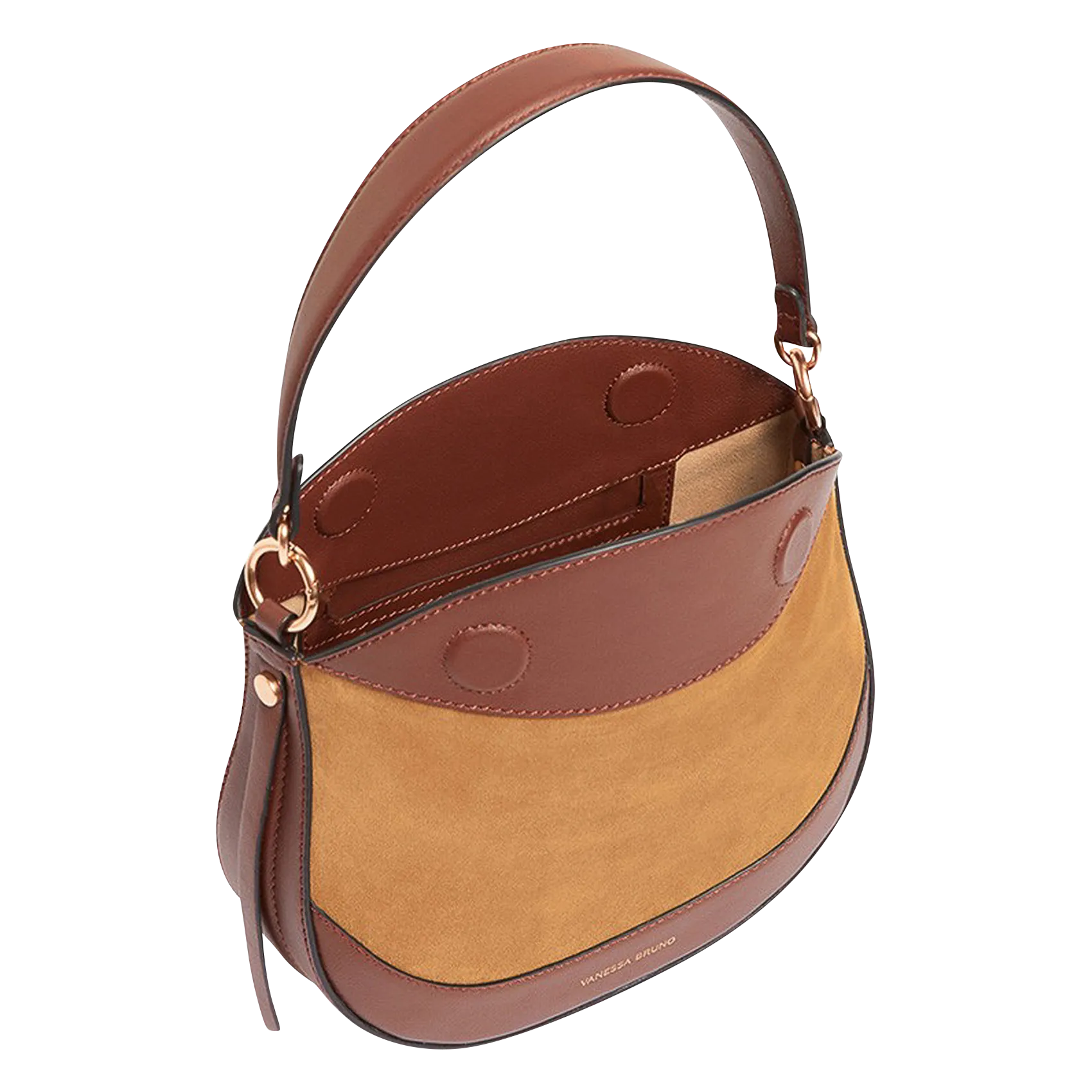  VANESSA BRUNO   MINI DAILY BAG - Borsa a bandoliera in pelle | Marrone