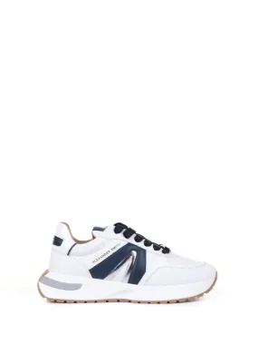 White blue women's Hyde sneaker in leather